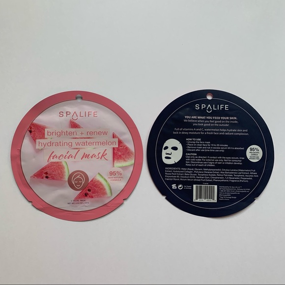 8 pack sheet face masks hydrate brighten renew personal care skincare spa new - Picture 3 of 11